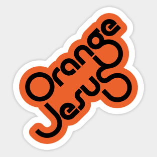 Orange Jesus Sticker